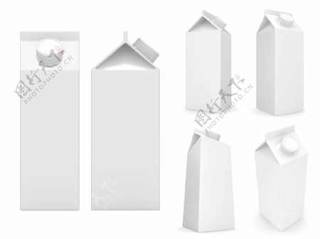 空白牛奶包装盒图片
