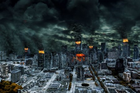 城市世界末日图片