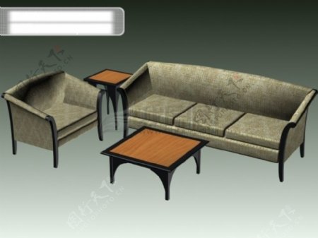 3D组合沙发茶几