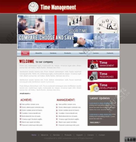 商务合作时间管理网页模板