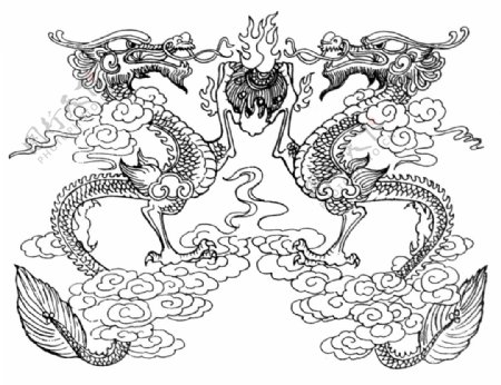 龙纹图案吉祥图案中国传统图案344