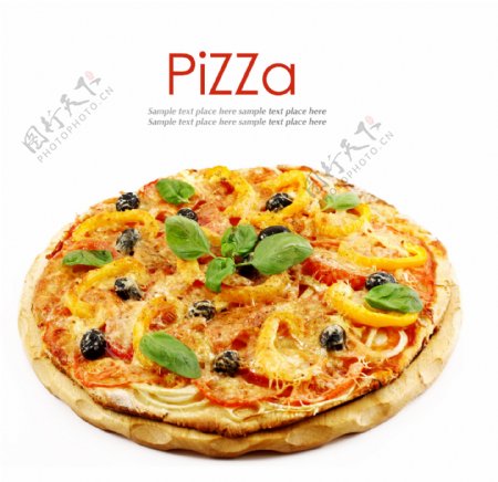 美食披萨摄影图图片