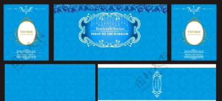 蓝色主题婚礼背景