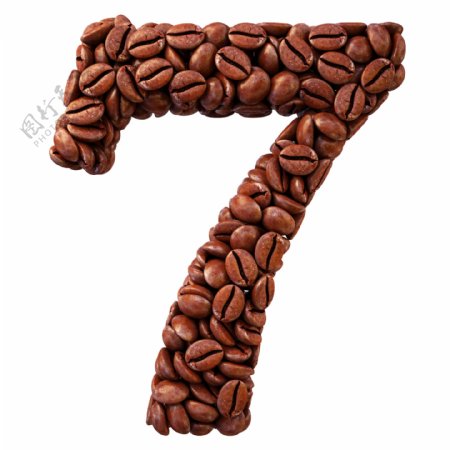 咖啡豆艺术字7