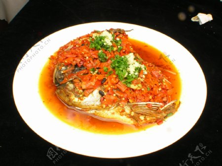 美食剁椒鱼头图片