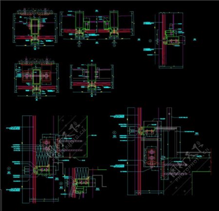 幕墙横剖节点CAD图纸