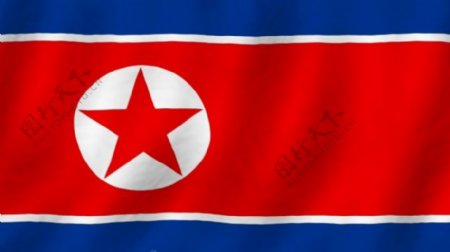 朝鲜国旗视频素材
