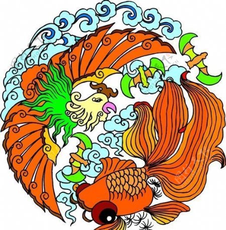 吉祥图案中华传统图案动物装饰图案矢量素材CDR格式0078