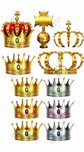 国王王冠设计矢量素材