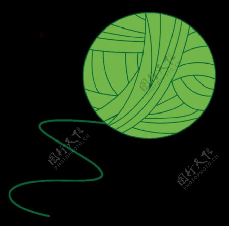 纱线的绿球