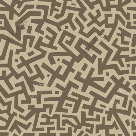 褐色迷宫式图案