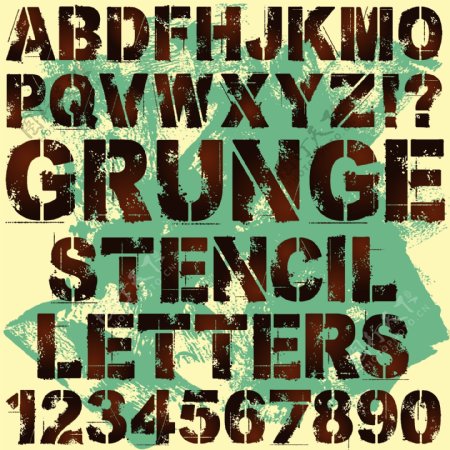 棕色复古字母设计