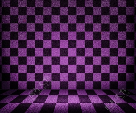 紫色棋盘室背景