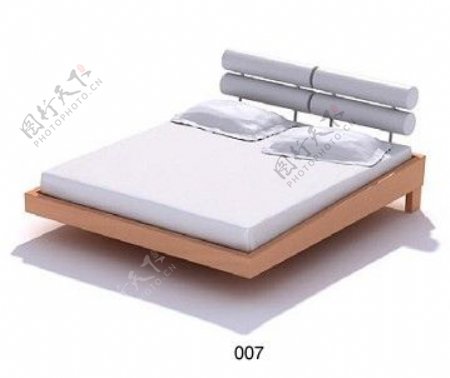 现代床模型