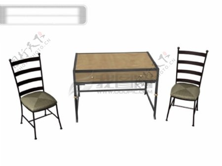 3d简朴桌子椅子