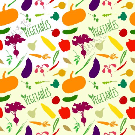 蔬菜食物图案背景