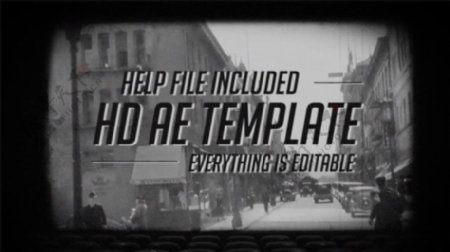 复古老式黑白电影字幕标题介绍信息展示视频