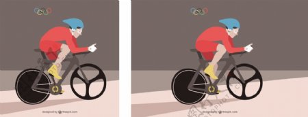 在奥运会的背景下骑自行车