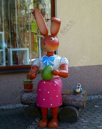 复活节装饰兔子