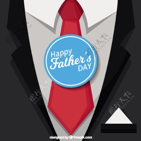 西装和领带的父亲节背景