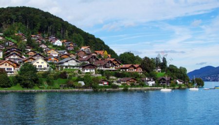 瑞士图恩湖风景