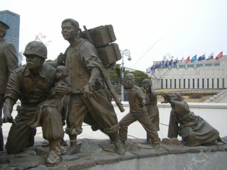 纪念战争的雕塑