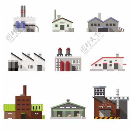 扁平化工厂建筑设计图片