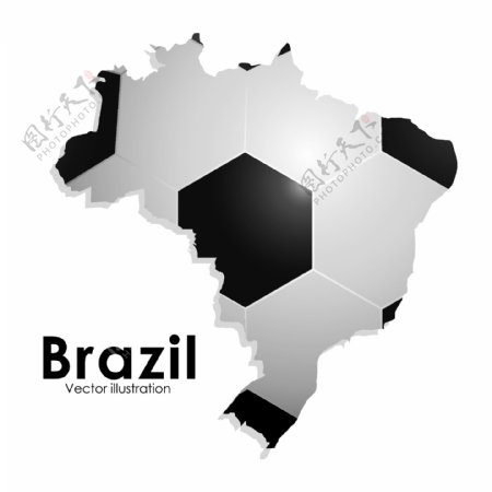 巴西足球背景地图