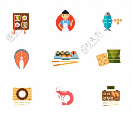 日本传统食品图标集