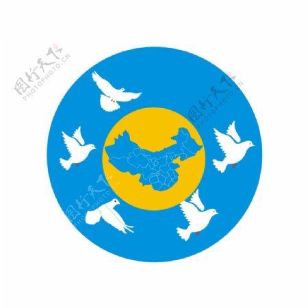 小白鸽双语幼儿园logo设计园徽标志标识