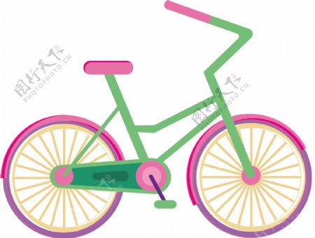 自行车孩子可爱卡通