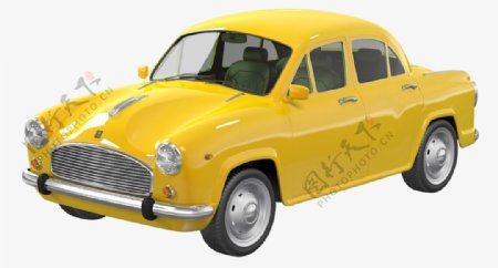 印度黄色出租车计程车经典模型