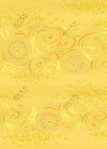 黄色欧式花纹图案背景