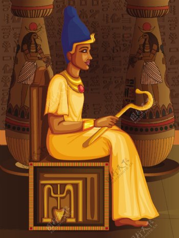 埃及人物插画