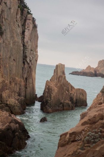 海边风景石头海水
