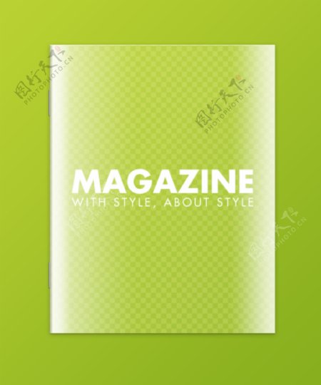 绿色透明杂志封面设计