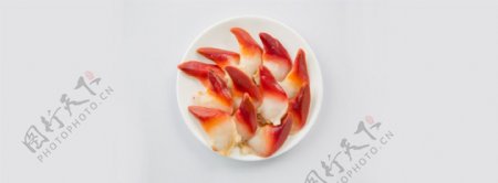 俯视图贝壳刺身日本料理寿司海鲜食物