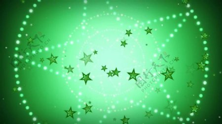 浅绿动感闪亮五角星循环视频素材
