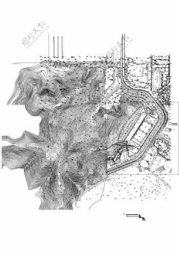 公园景观设计120废弃水池详图CAD图