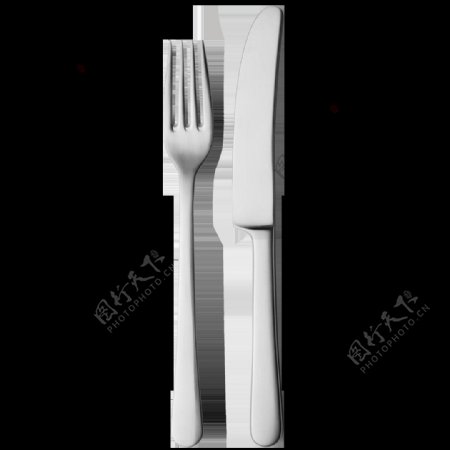 两支刀叉餐具免抠png透明图层素材