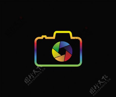 多彩时尚相机logo矢量素材