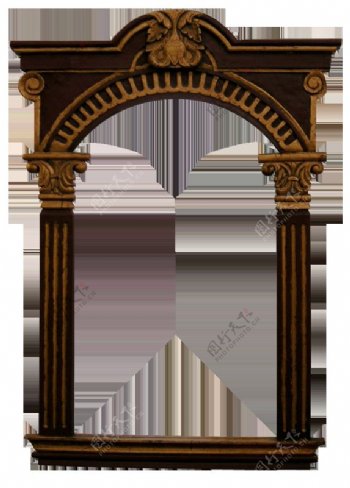欧式金属门庭式拱形窗
