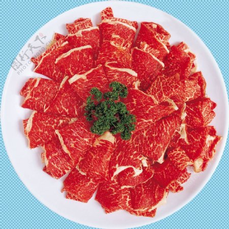 一盘红色瘦肉免抠png透明图层素材