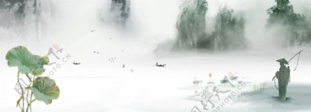 中国风山水风景背景图