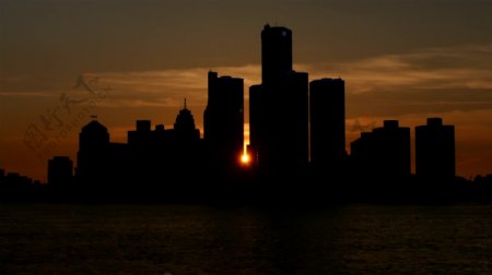 底特律市区日落时间的变化