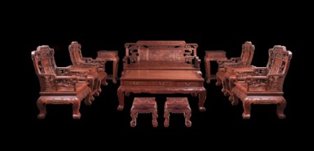 古代红木沙发套装图案元素