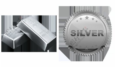 银器银砖银牌免抠png透明图层素材