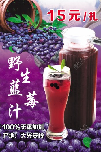 野生蓝莓汁