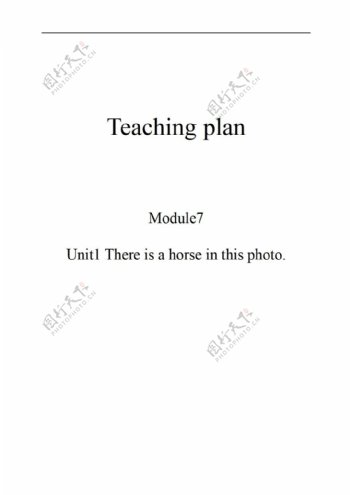 四年级上英语Module7Unit1Thereisahorseinthisphoto教案1课时