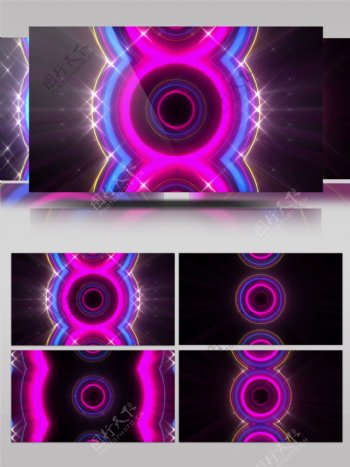 紫色组合圆环视频素材